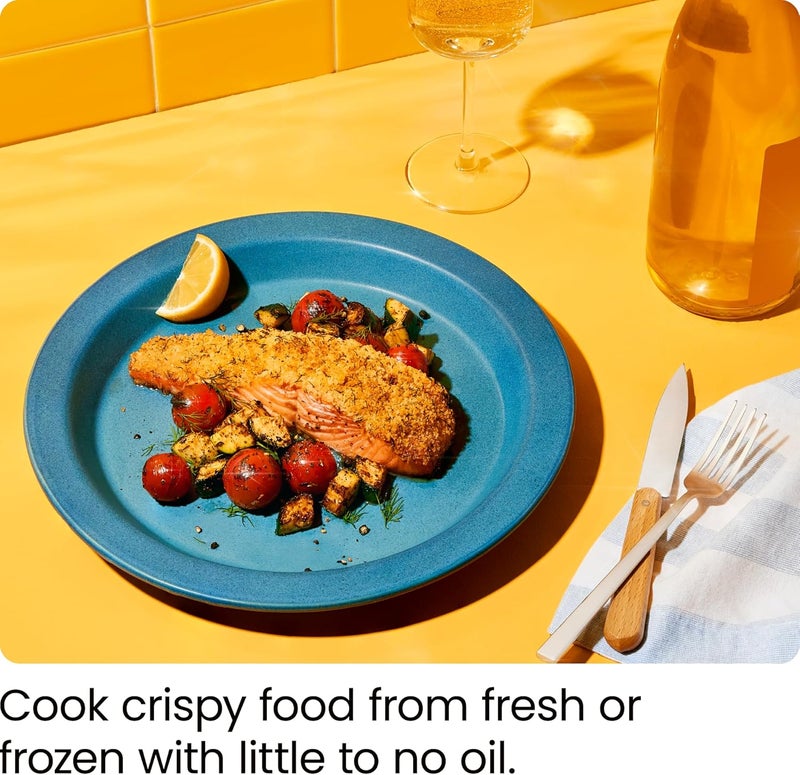 Chefman Small Air Fryer Healthy Cooking, 3.6 Qt, Nonstick, User Friendly and Dual Control Temperature, w/ 60 Minute Timer & Auto Shutoff, Dishwasher Safe Basket, Matte Black, Cookbook Included - Image 3